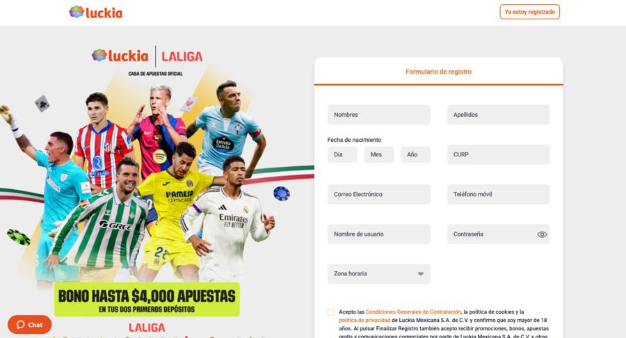 Registrarse a Luckia Registrarse a Luckia
